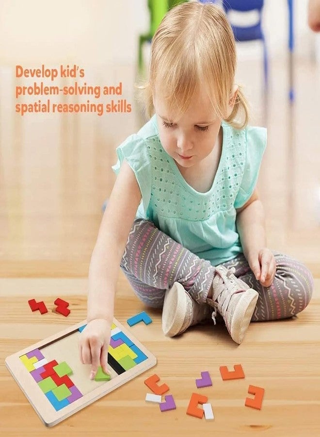 SOKT Wooden Blocks Puzzles for Kids Adults, Wood Intelligence Puzzles Ages 3-8,Wooden Brain Teaser Toy Educational Gift 7-10 Years for Kids - Image 2